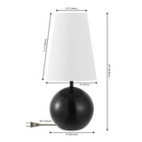 SAFAVIEH Lighting Valdis Modern 20-inch Round Table Lamp (LED Bulb Included) - 9 In. W x 9 In. D x 20 In. H - 9Wx9Dx20H