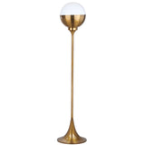 SAFAVIEH Lighting Vela 64-inch Brass Led Floor Lamp - 13.5" x 23.5" x 63.5" - Brass Gold - 14Wx24Dx64H