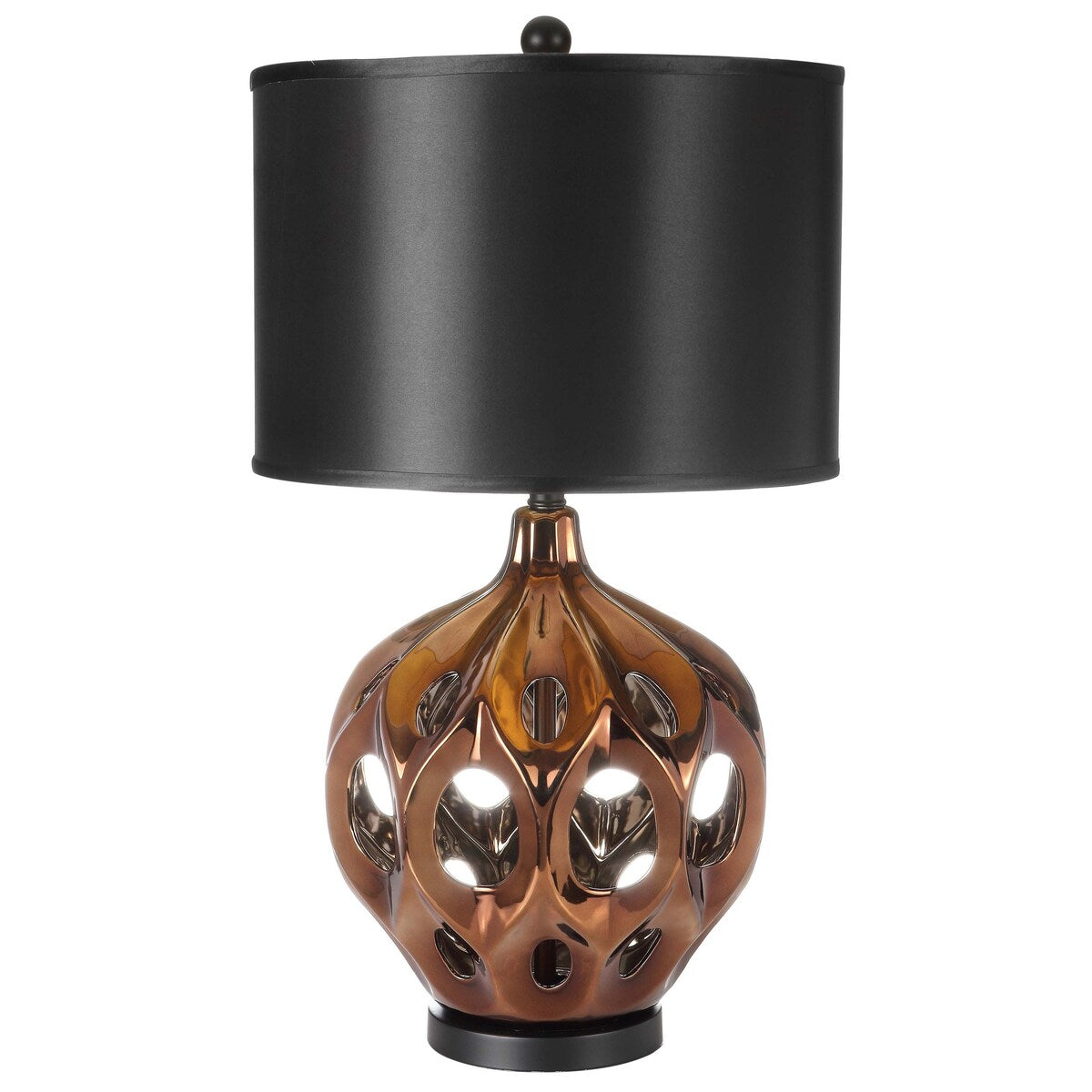 SAFAVIEH Lighting Vladilena 29-inch Copper Finish Table Lamp - 16"x16"x29" - 16Wx16Dx29H