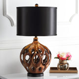 SAFAVIEH Lighting Vladilena 29-inch Copper Finish Table Lamp - 16"x16"x29" - 16Wx16Dx29H