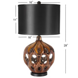 SAFAVIEH Lighting Vladilena 29-inch Copper Finish Table Lamp - 16"x16"x29" - 16Wx16Dx29H