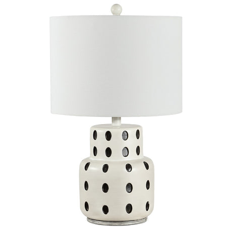 SAFAVIEH Lighting Vuokko 22-inch Polka Dot LED Table Lamp - 14" W x 14" L x 22.25" H - 14Wx14Dx22H