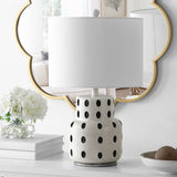 SAFAVIEH Lighting Vuokko 22-inch Polka Dot LED Table Lamp - 14" W x 14" L x 22.25" H - 14Wx14Dx22H