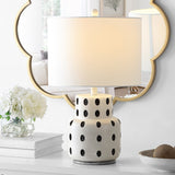 SAFAVIEH Lighting Vuokko 22-inch Polka Dot LED Table Lamp - 14" W x 14" L x 22.25" H - 14Wx14Dx22H