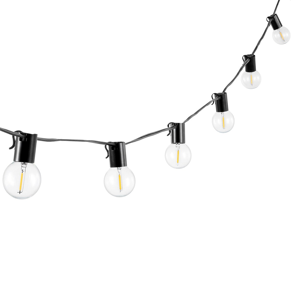 SAFAVIEH Lighting Wakako 10 Ft LED Outdoor String Lights - Black - 120Wx2Dx3H