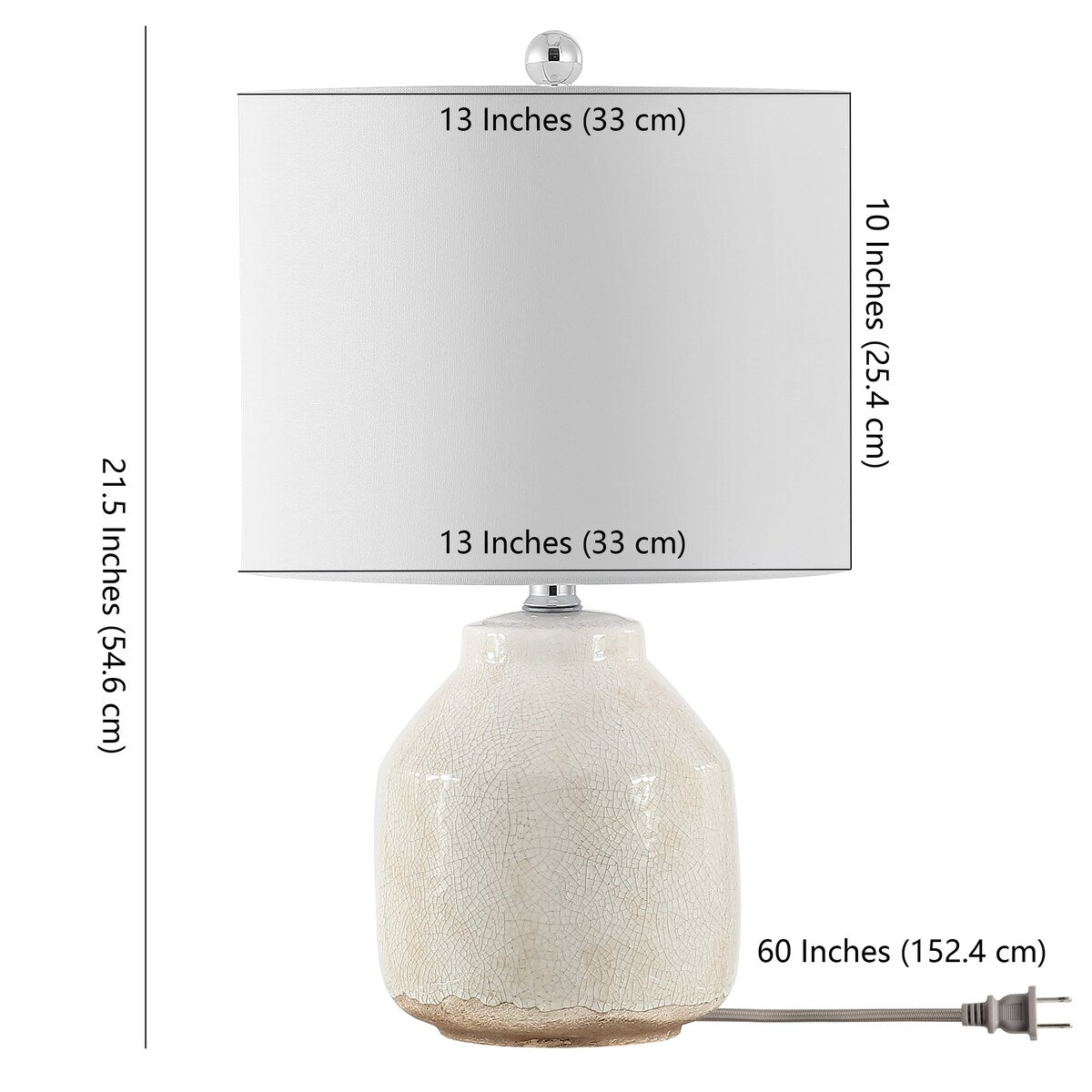 SAFAVIEH Lighting Walty 22-inch LED Table Lamp - 13" W x 13" L x 21.5" H - 13Wx13Dx22H