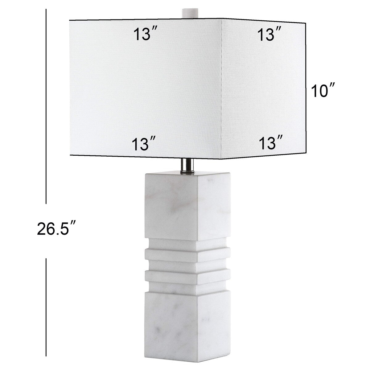 SAFAVIEH Lighting Wigdis 27-inch Marble LED Table Lamp - 13"x13"x27" - 13Wx13Dx27H