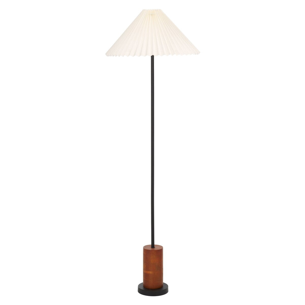 SAFAVIEH Lighting Willa 55-inch Floor Lamp - Walnut/Black - 19Wx19Dx55H