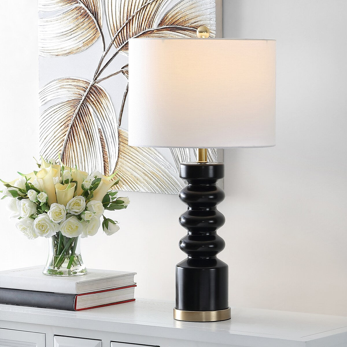 SAFAVIEH Lighting Willma 28" Table Lamp - 12" W x 12" D x 26" H - 12Wx12Dx26H