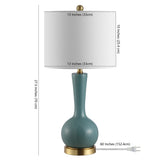 SAFAVIEH Lighting Yulia 27-inch Glass Table Lamp - 13" x 13" x 27" - 13Wx13Dx28H