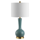 SAFAVIEH Lighting Yulia 27-inch Glass Table Lamp - 13" x 13" x 27" - 13Wx13Dx28H