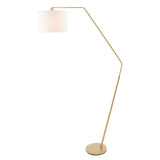 SAFAVIEH Lighting Yvette 76-inch Arched Floor Lamp - 14 In. W x 36 In. D x 76 In. H - Gold - 14Wx36Dx76H