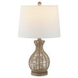 SAFAVIEH Lighting Zack 24-inch Seagrass Cage LED Table Lamp - 14" W x 14" L x 24" H - 14Wx14Dx24H