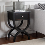 SAFAVIEH Liller 1-Drawer Accent Table Nightstand (Fully Assembled) - 18" W x 15" D x 27" H - 18Wx15Dx27H