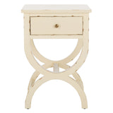 SAFAVIEH Liller 1-Drawer Accent Table Nightstand (Fully Assembled) - 18" W x 15" D x 27" H - 18Wx15Dx27H