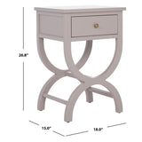 SAFAVIEH Liller 1-Drawer Accent Table Nightstand (Fully Assembled) - 18" W x 15" D x 27" H - 18Wx15Dx27H