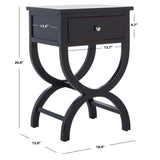 SAFAVIEH Liller 1-Drawer Accent Table Nightstand (Fully Assembled) - 18" W x 15" D x 27" H - 18Wx15Dx27H