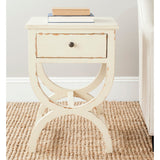 SAFAVIEH Liller 1-Drawer Accent Table Nightstand (Fully Assembled) - 18" W x 15" D x 27" H - 18Wx15Dx27H