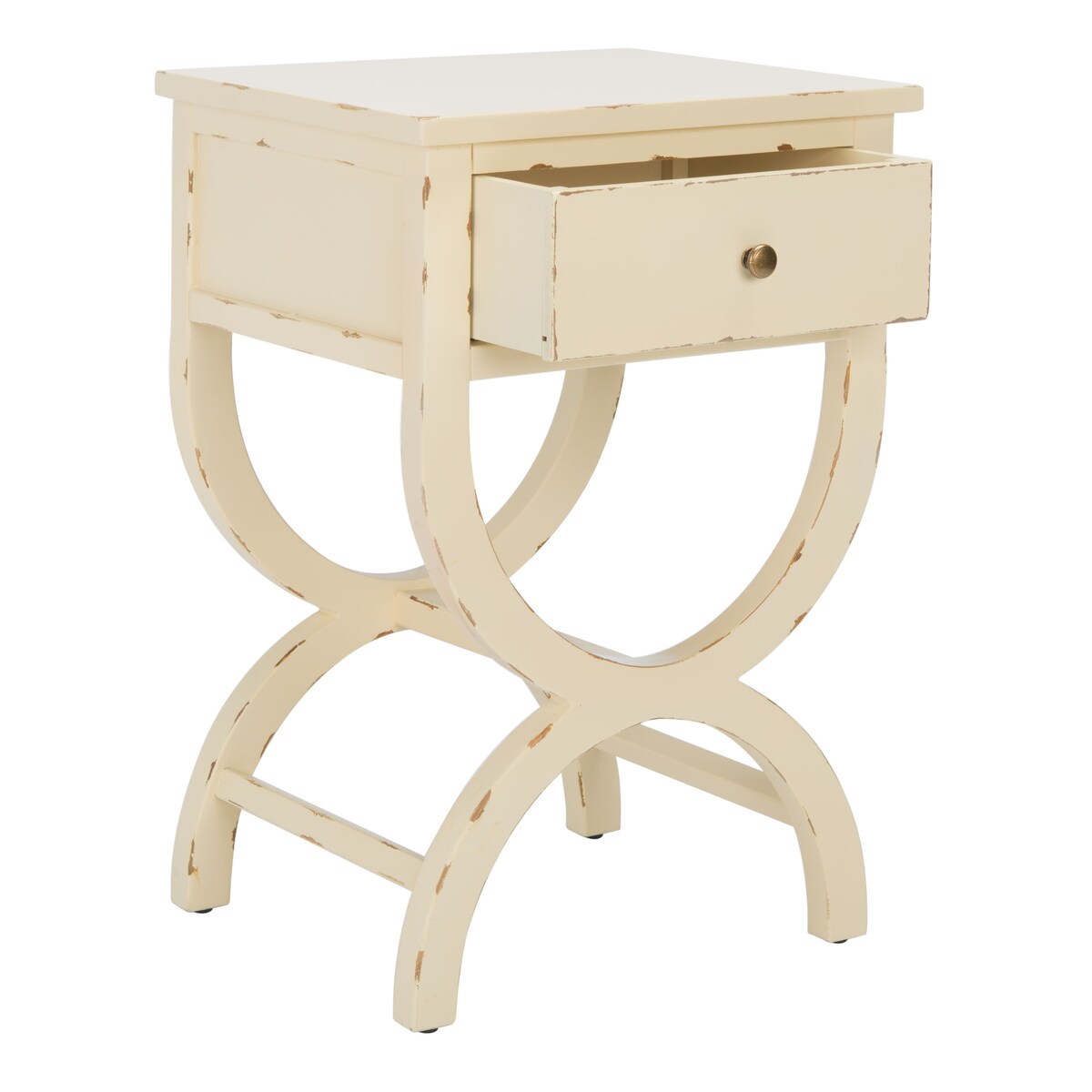 SAFAVIEH Liller 1-Drawer Accent Table Nightstand (Fully Assembled) - 18" W x 15" D x 27" H - 18Wx15Dx27H