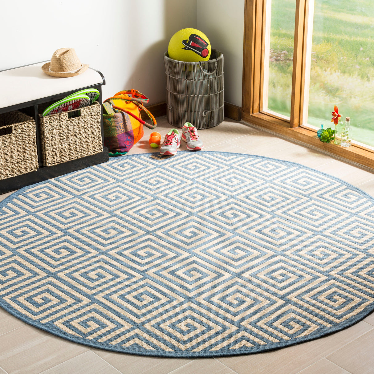 SAFAVIEH Linden Cathy Indoor/ Outdoor Waterproof Patio Backyard Rug