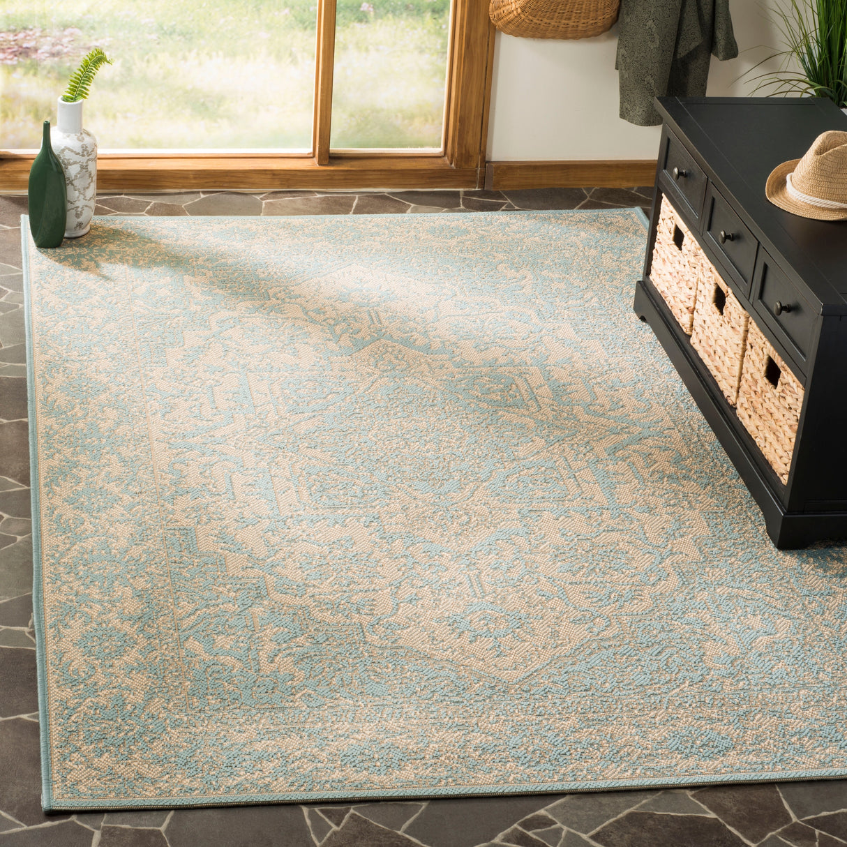 SAFAVIEH Linden Karol Indoor/ Outdoor Waterproof Patio Backyard Rug