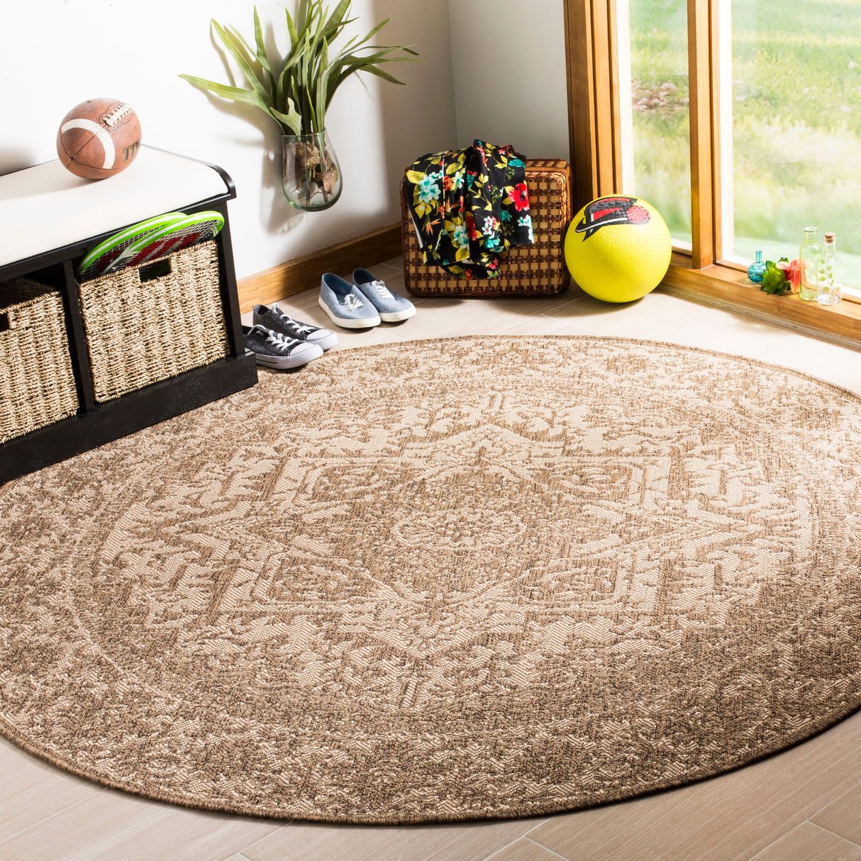 SAFAVIEH Linden Karol Indoor/ Outdoor Waterproof Patio Backyard Rug