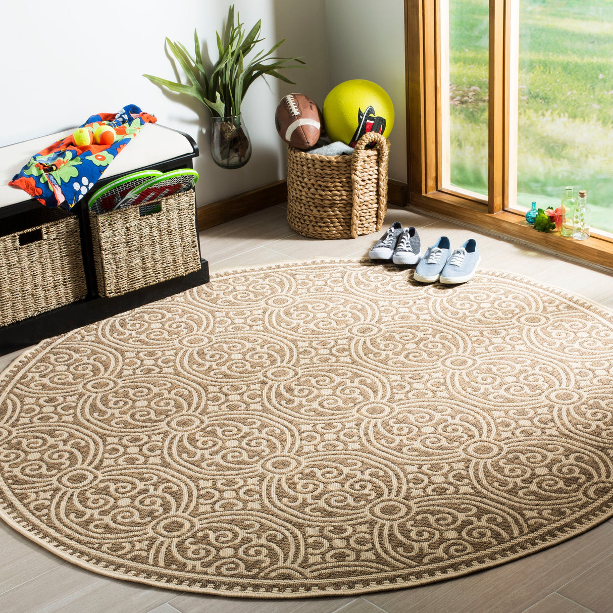 SAFAVIEH Linden Marylee Indoor/ Outdoor Waterproof Patio Backyard Rug