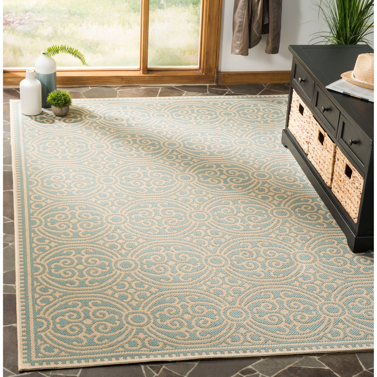 SAFAVIEH Linden Marylee Indoor/ Outdoor Waterproof Patio Backyard Rug