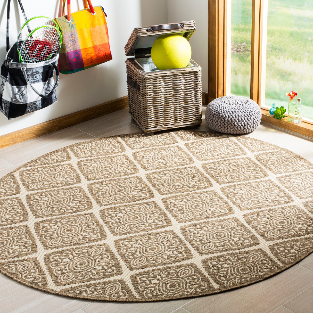 SAFAVIEH Linden Sharron Indoor/ Outdoor Waterproof Patio Backyard Rug