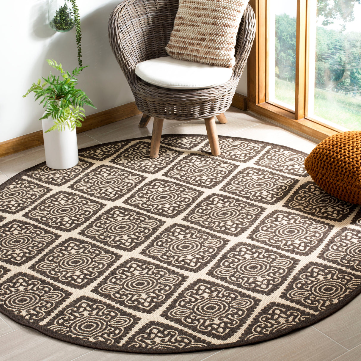 SAFAVIEH Linden Sharron Indoor/ Outdoor Waterproof Patio Backyard Rug