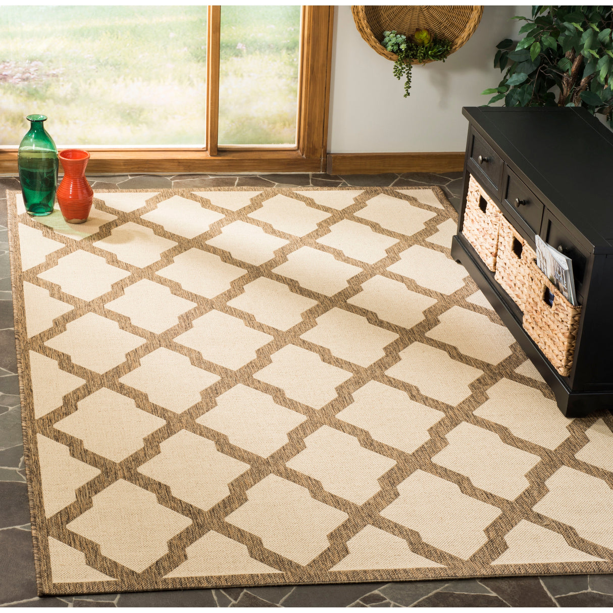 SAFAVIEH Linden Shirleyann Trellis Indoor/ Outdoor Patio Backyard Rug