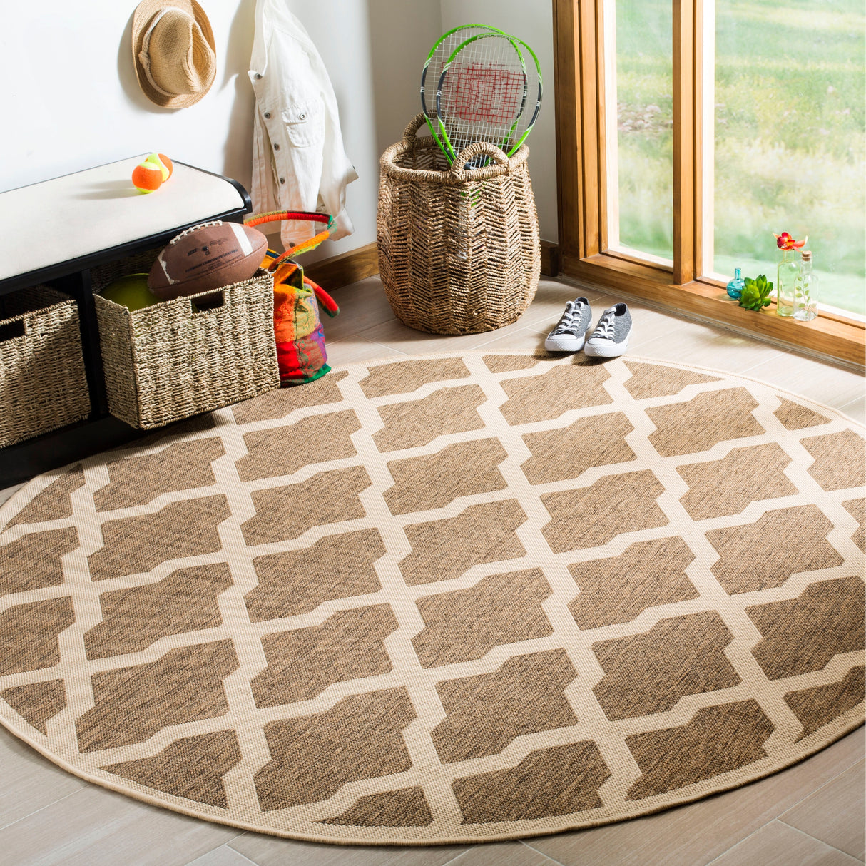 SAFAVIEH Linden Shirleyann Trellis Indoor/ Outdoor Patio Backyard Rug