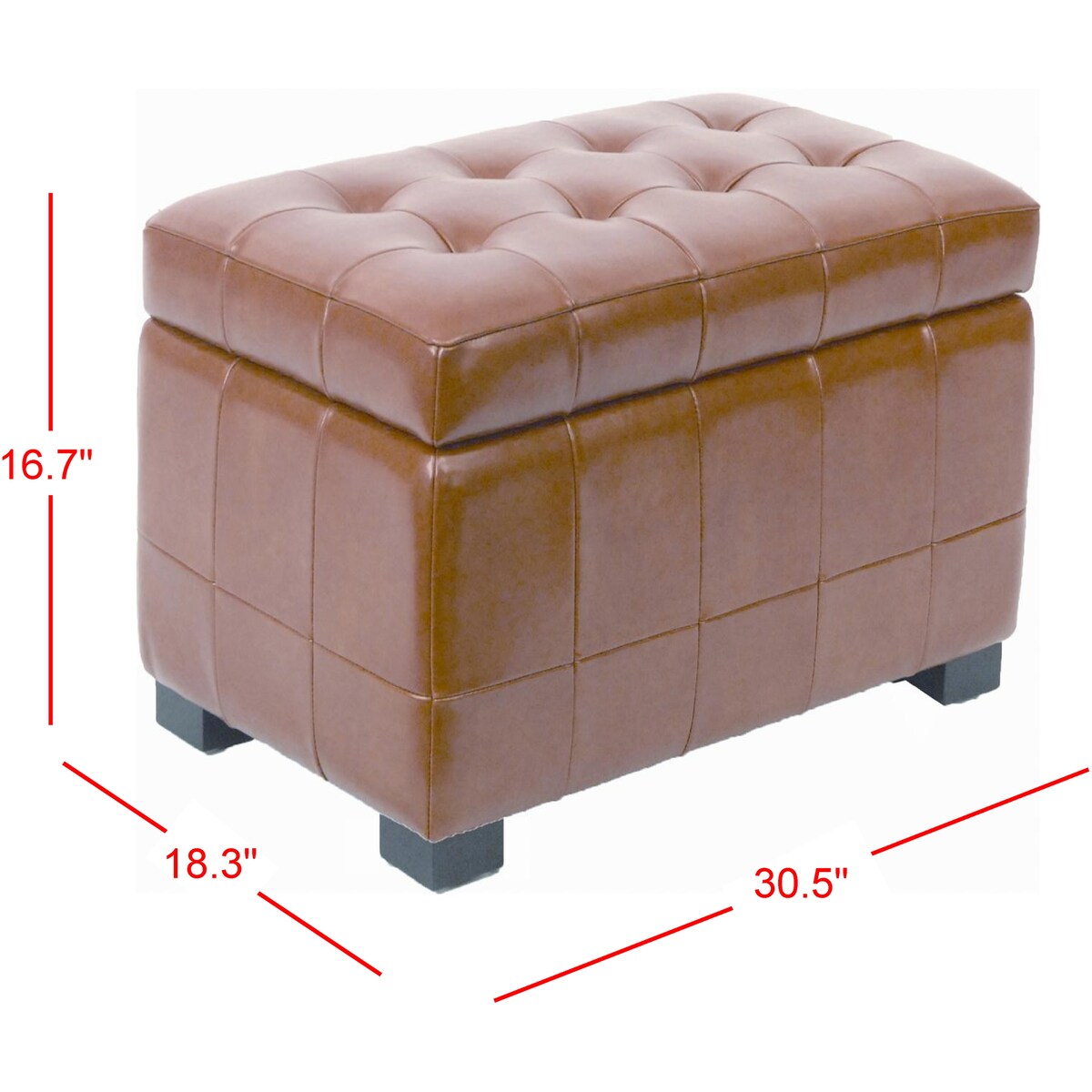 SAFAVIEH Lissa Storage Tufted Ottoman Bench