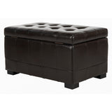 SAFAVIEH Lissa Storage Tufted Ottoman Bench