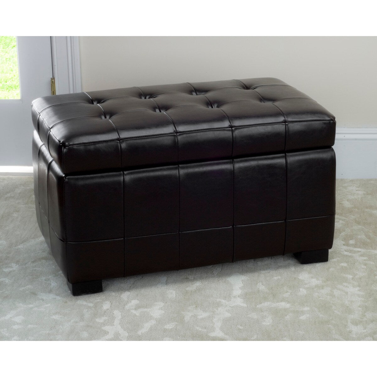 SAFAVIEH Lissa Storage Tufted Ottoman Bench