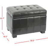 SAFAVIEH Lissa Storage Tufted Ottoman Bench