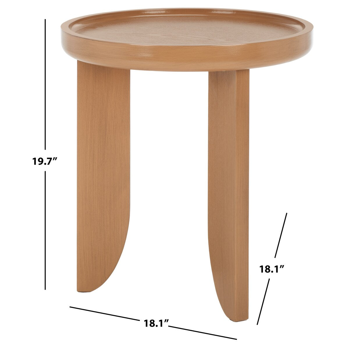 SAFAVIEH Lissie Accent Table - 18" L x 18" D x 20" H - 18Wx18Dx20H