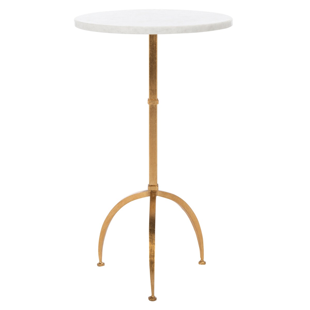 SAFAVIEH Lita Hidden Treasures White Granite Brass Accent Table - 14Wx14Dx25H