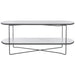 SAFAVIEH Litha Coffee Table with Lower Shelf - 43.3 In. W x 16.5 In. D x 17.7 In. H - 43Wx17Dx18H