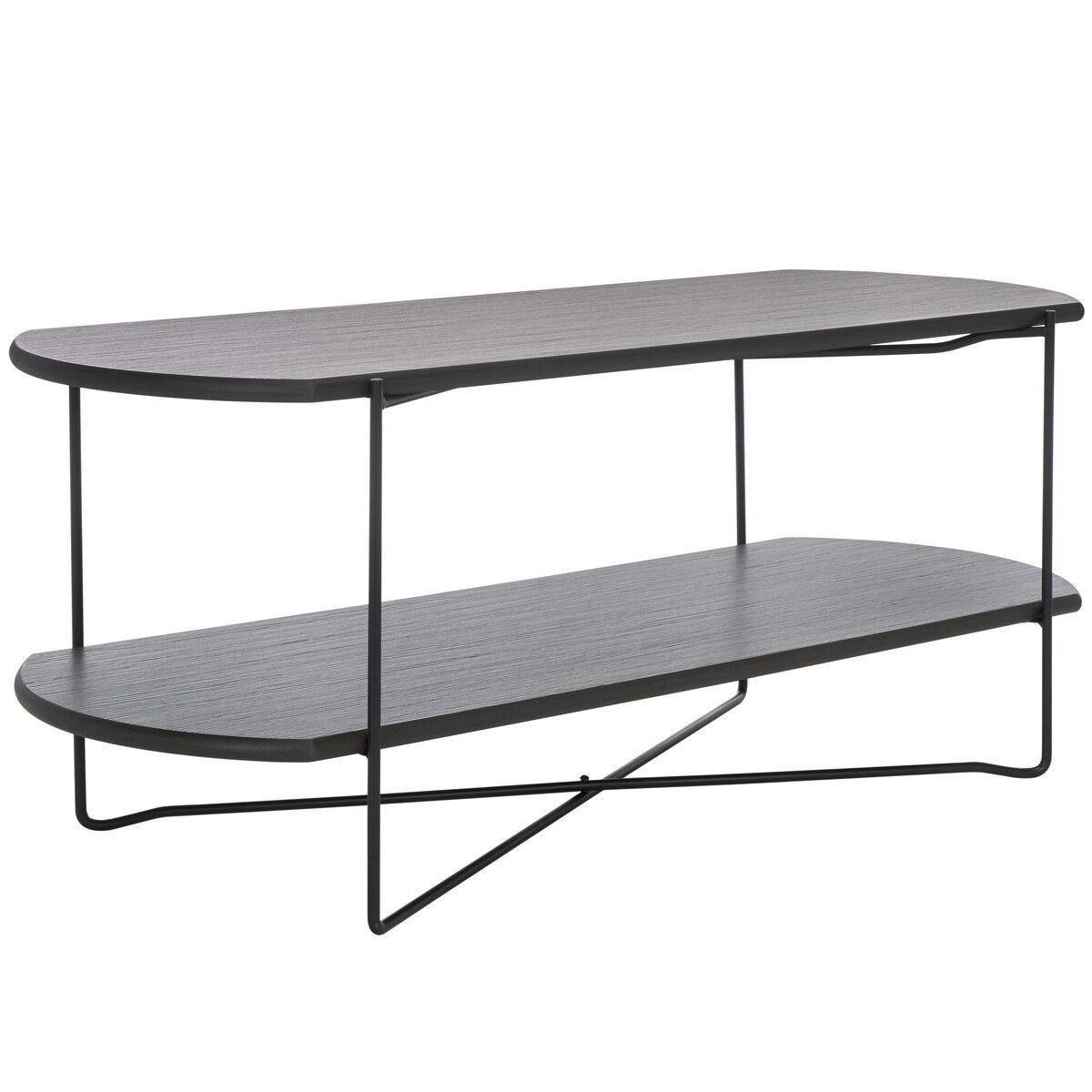 SAFAVIEH Litha Coffee Table with Lower Shelf - 43.3 In. W x 16.5 In. D x 17.7 In. H - 43Wx17Dx18H