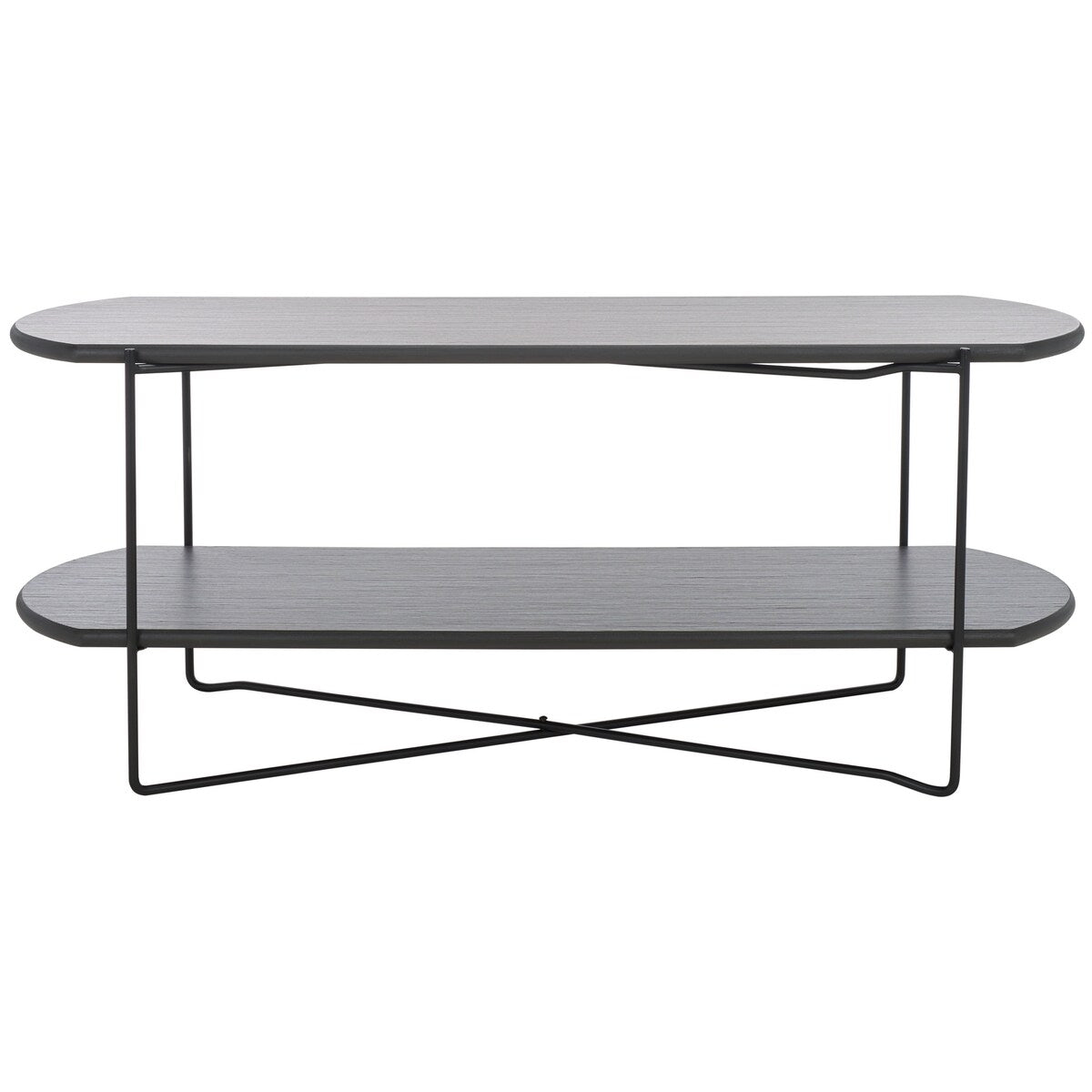 SAFAVIEH Litha Coffee Table with Lower Shelf - 43.3 In. W x 16.5 In. D x 17.7 In. H - 43Wx17Dx18H