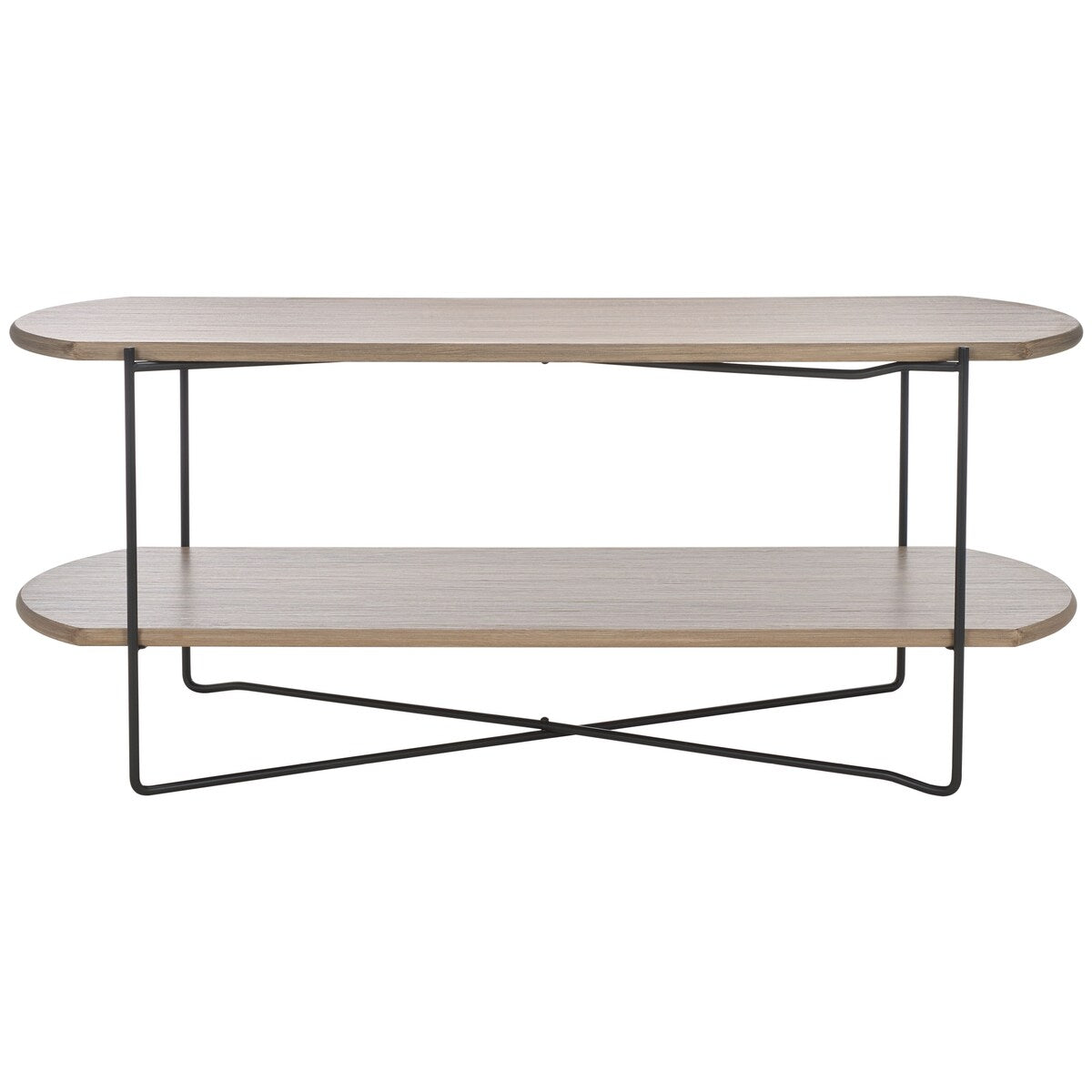 SAFAVIEH Litha Coffee Table with Lower Shelf - 43.3 In. W x 16.5 In. D x 17.7 In. H - 43Wx17Dx18H