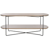 SAFAVIEH Litha Coffee Table with Lower Shelf - 43.3 In. W x 16.5 In. D x 17.7 In. H - 43Wx17Dx18H