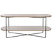 SAFAVIEH Litha Coffee Table with Lower Shelf - 43.3 In. W x 16.5 In. D x 17.7 In. H - 43Wx17Dx18H