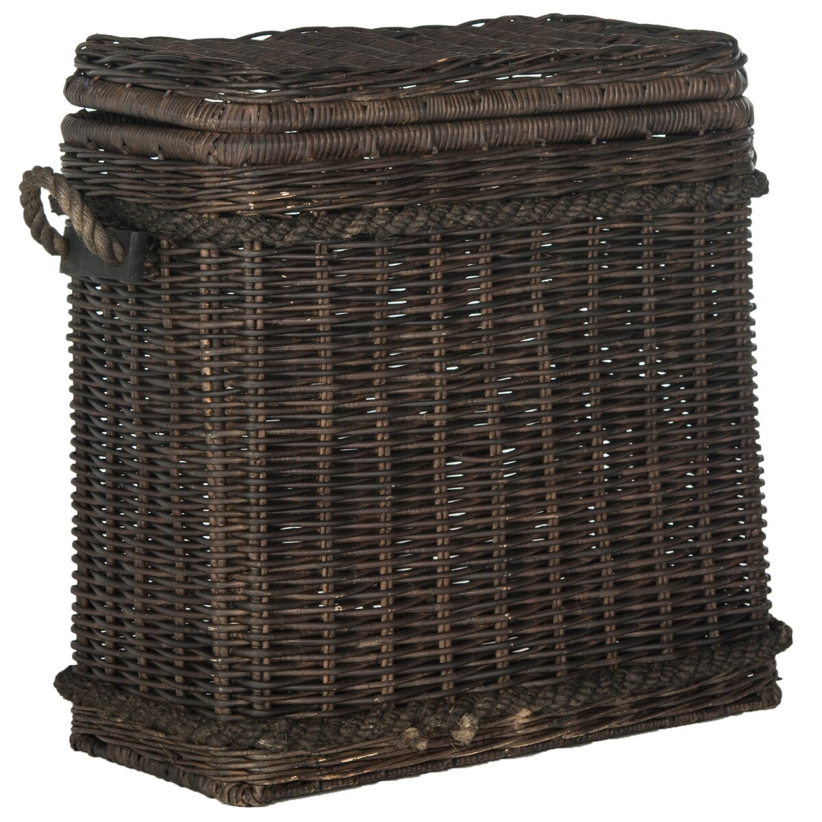 SAFAVIEH Lizica Dark Natural Rattan Storage Trunk - Dark Natural - 25.6" x 13.7" x 27.5" - 26Wx14Dx28H