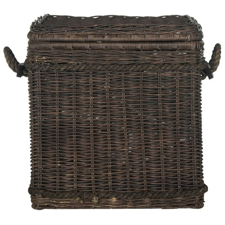 SAFAVIEH Lizica Dark Natural Rattan Storage Trunk - Dark Natural - 25.6" x 13.7" x 27.5" - 26Wx14Dx28H