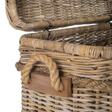 SAFAVIEH Lizica Grey Natural Rattan Storage Trunk - 25.6" x 13.7" x 27.5" - 26Wx14Dx28H