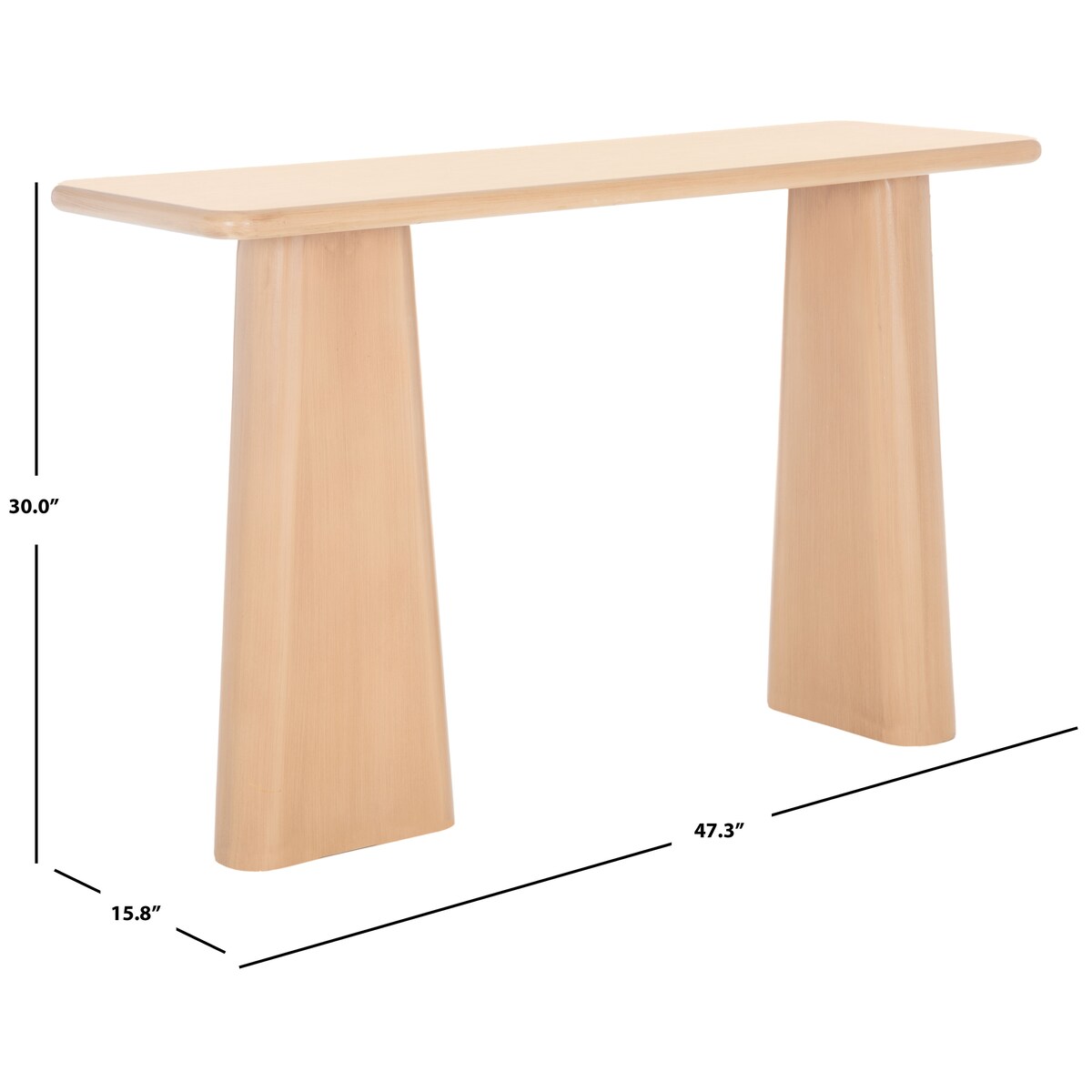 SAFAVIEH Ljuba Console Table - 47.3 In. W x 15.8 In. D x 30 In. H - 47Wx16Dx30H