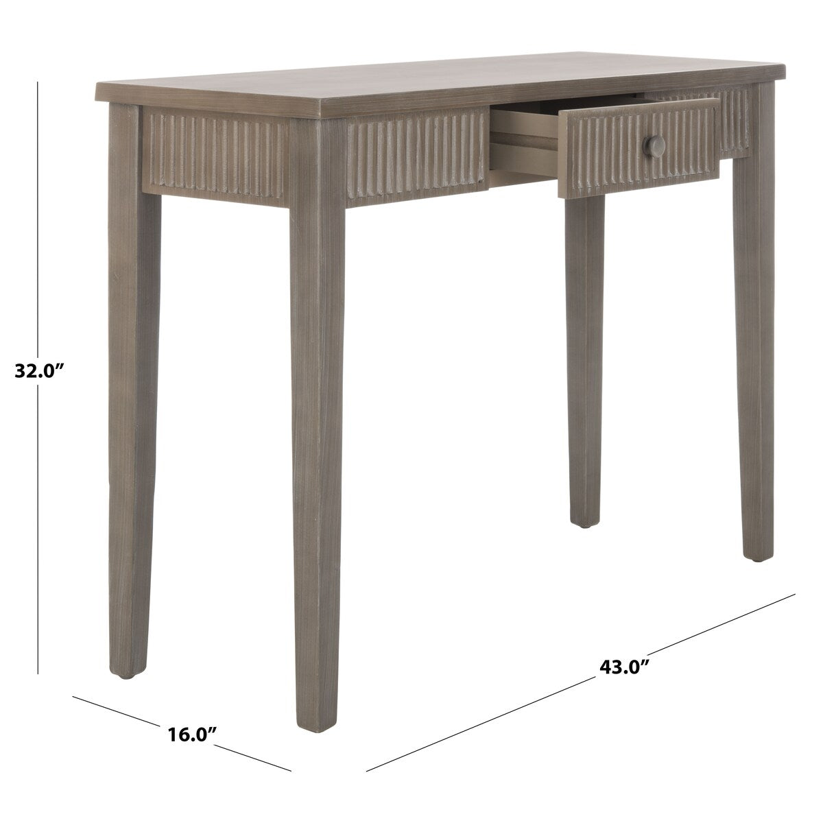 SAFAVIEH Loma Grey Console Table - 43.3" x 15.8" x 32" - 43Wx16Dx32H