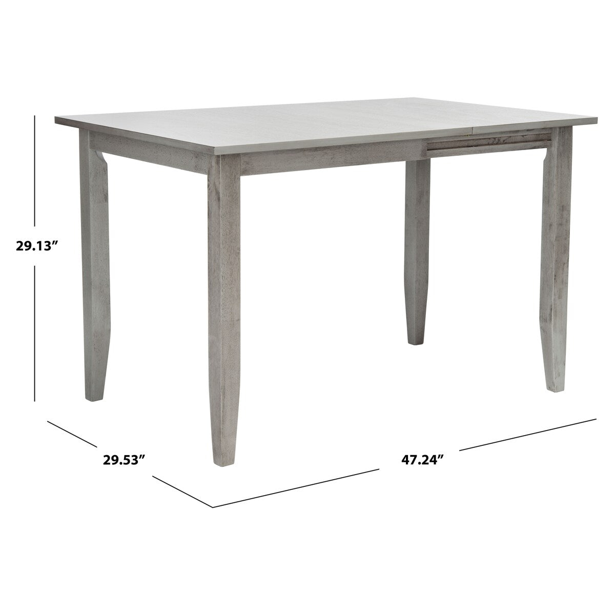 SAFAVIEH Lorean Extension Dining Table - 47.2" W x 29.5" L x 29.1" H - 47Wx30Dx29H